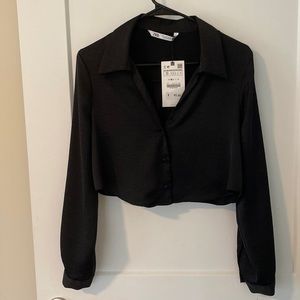 New Zara crop black beautiful top